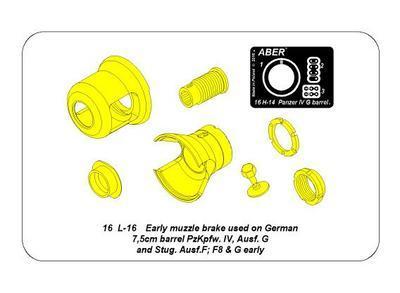 Early muzzle brake used on German 7,5cm barrel PzKpfw. IV, Ausf. G and Stug. Ausf.F; F8 G early
