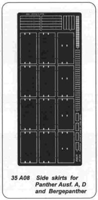 Side Skirts for Panther Ausf A D Bergepanther