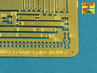 Exhaust holders for Panther D; A G early, Jagdpanther G1 G2 early