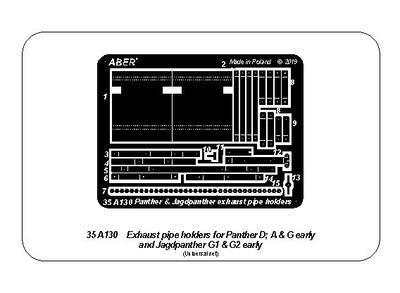 Exhaust holders for Panther D; A G early, Jagdpanther G1 G2 early