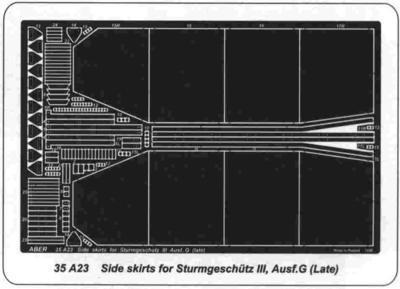 Side skirts for Sturmgeschutz III Ausf G (Late model)