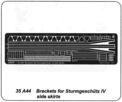 Brackets for Sturmgeschutz IV side skirts