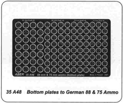 Bottom Plates for German 88 & 75mm Ammo