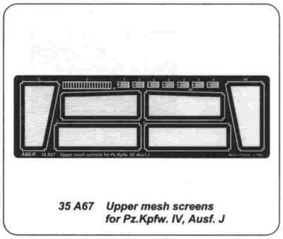 Upper Mesh Screens for Pz IV Ausf.J