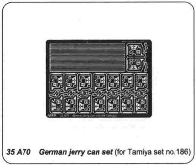 German Jerry Can Set (For Tamiya Set 186)