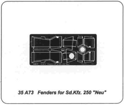 Fenders for SdKfz 250 NEU