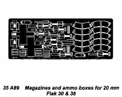 Magazines and ammo boxes for 20mm Flak 20 & 38