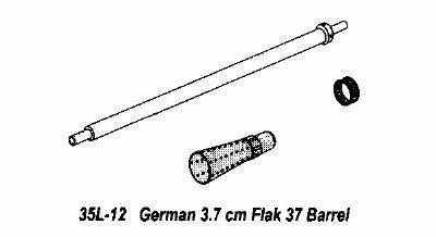 German 3.7cm Flak 37 Barrel