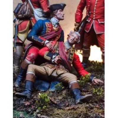 Battle of Monongahela, 1755 (2 figures - General Braddock + George Washington)