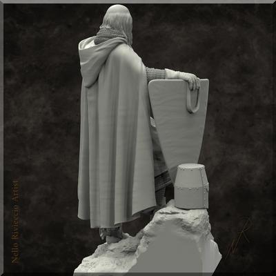 JACQUES DE MOLAY, Grand Master of Templars (resin)