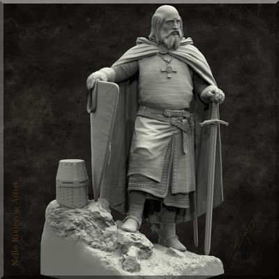 JACQUES DE MOLAY, Grand Master of Templars (resin)