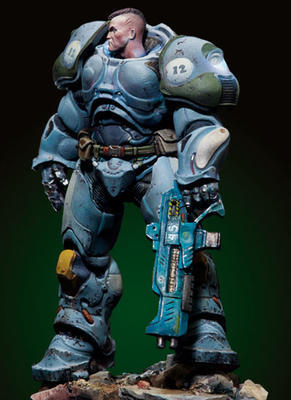 Dark Nova - Sgt. Connor, serpentian heavy infantry.