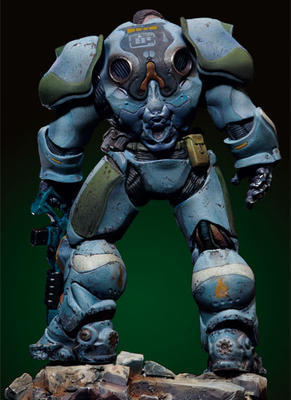 Dark Nova - Sgt. Connor, serpentian heavy infantry.