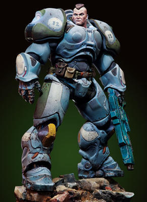 Dark Nova - Sgt. Connor, serpentian heavy infantry.