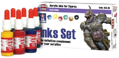 Inks Set - Acrylic inks for figures Satin finish