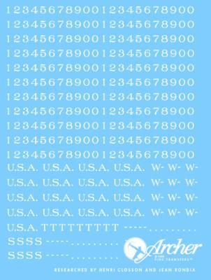 US Vehicle Registration Codes early railroad font White