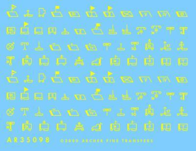 German Tactical Symbols 1942-1945 Yellow