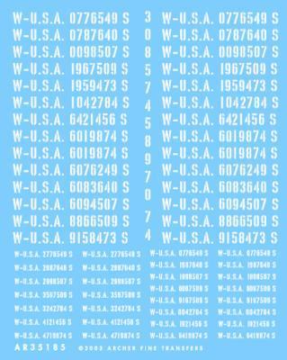 Late war US Registration codes (stencil style) for trailers, workshops,