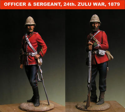 Oficcer and sergeant, 24th regiment, ZuluWar 1879