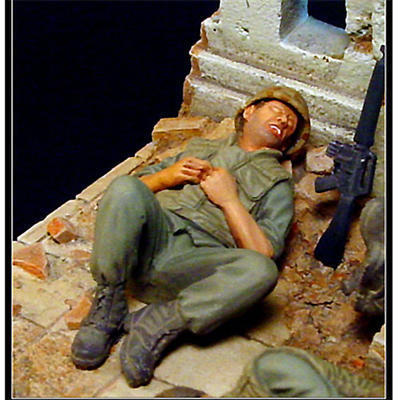 Exhausted US Marine Vietnam