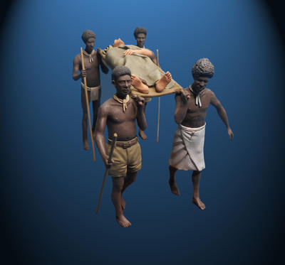 Fuzzy Wuzzy Stretcher bearer team (5 figures)