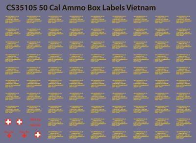 50 Cal Ammo Box Labels Vietnam
