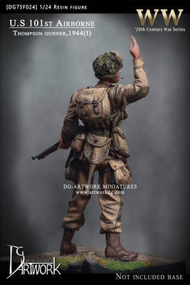 WW 20th century war, U.S 101st Thompson Gunner, 1944(I)