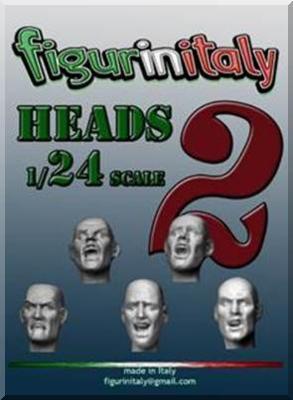 Heads Set 2 (5 heads) 75mm 1/24th