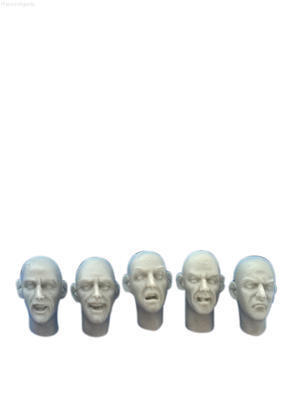 Bald Expressive Heads Set 4 (5 heads)