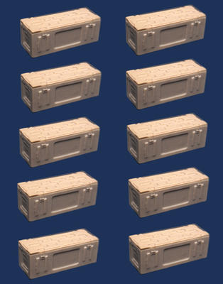 P59 Ammo Boxes for 25Pdr and hand incendiaries (10)