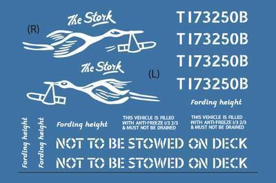 Australian Churchill Trial Tank "Stork" Decals