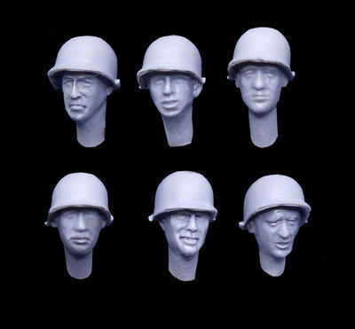 US WW2 Helmet Heads