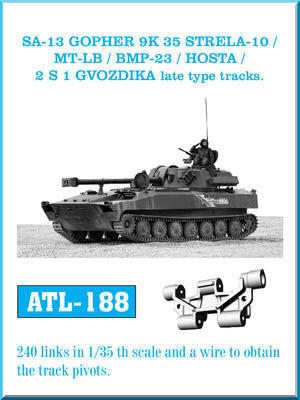 SA-13 GOPHER 9K 35 STRELA 10 / MT-LB / BMP23 / HOSTA / 2 S 1 GVODZIKA late type tracks.