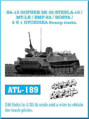 SA-13 GOPHER 9 K 35 STRELA-10 / MT-LB / BMP-23 / HOSTA / 2 S 1 GVODZIKA Swamp tracks.