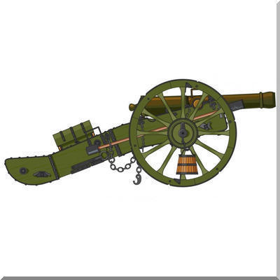 French 8lb Cannon - Gribeauval Canon