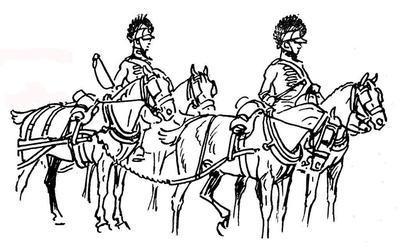 RHA Royal Horse Artillery four horse team and two drivers