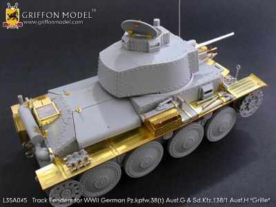Track Fenders for WW II German Pz.Kpfw.38(t) Ausf.G & Sd.Kfz.138/1 Ausf.H Grille