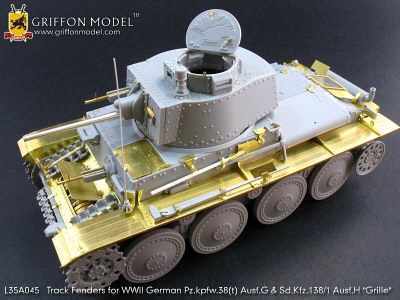 Track Fenders for WW II German Pz.Kpfw.38(t) Ausf.G & Sd.Kfz.138/1 Ausf.H Grille