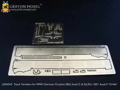 Track Fenders for WW II German Pz.Kpfw.38(t) Ausf.G & Sd.Kfz.138/1 Ausf.H Grille