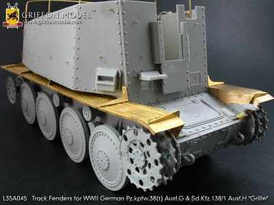 Track Fenders for WW II German Pz.Kpfw.38(t) Ausf.G & Sd.Kfz.138/1 Ausf.H Grille