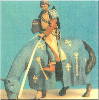 Middle ages Knight on Horse back