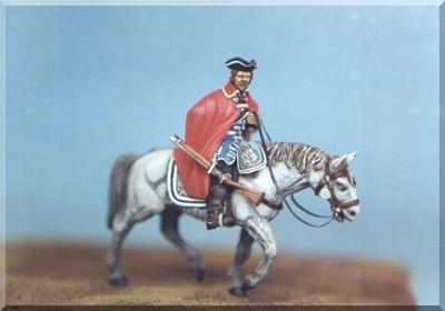 Mounted Bavarian Dragoon 1700 Resin