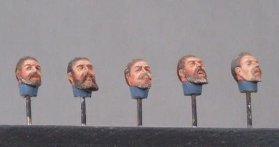 5 Heads with beards