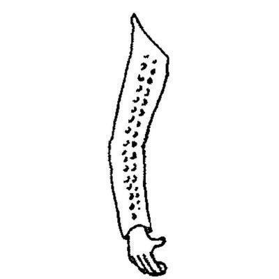 Arm - Right Drum Major, laced, extended holding mace