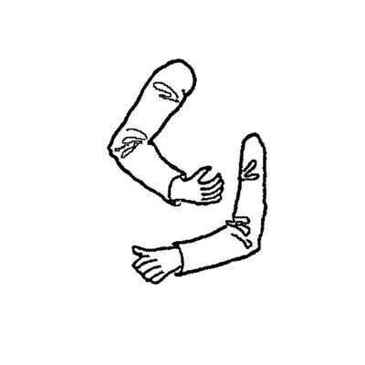 Arms - Right holding sword, left holding reins