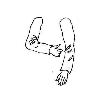 Arms - Right arm holding gun primer, left hanging
