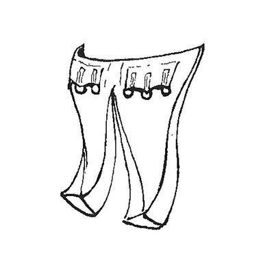 Riders Coat Tails - Long, horizontal pockets, 3 buttons