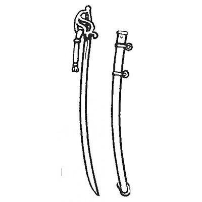 Swords  Muskets - Light cavalry sabre with 3 branch hilt guard