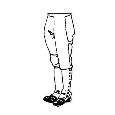 Legs - Gaitered above knee with drum cloth attention