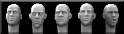 5 heads for 1:32/54mm figures
